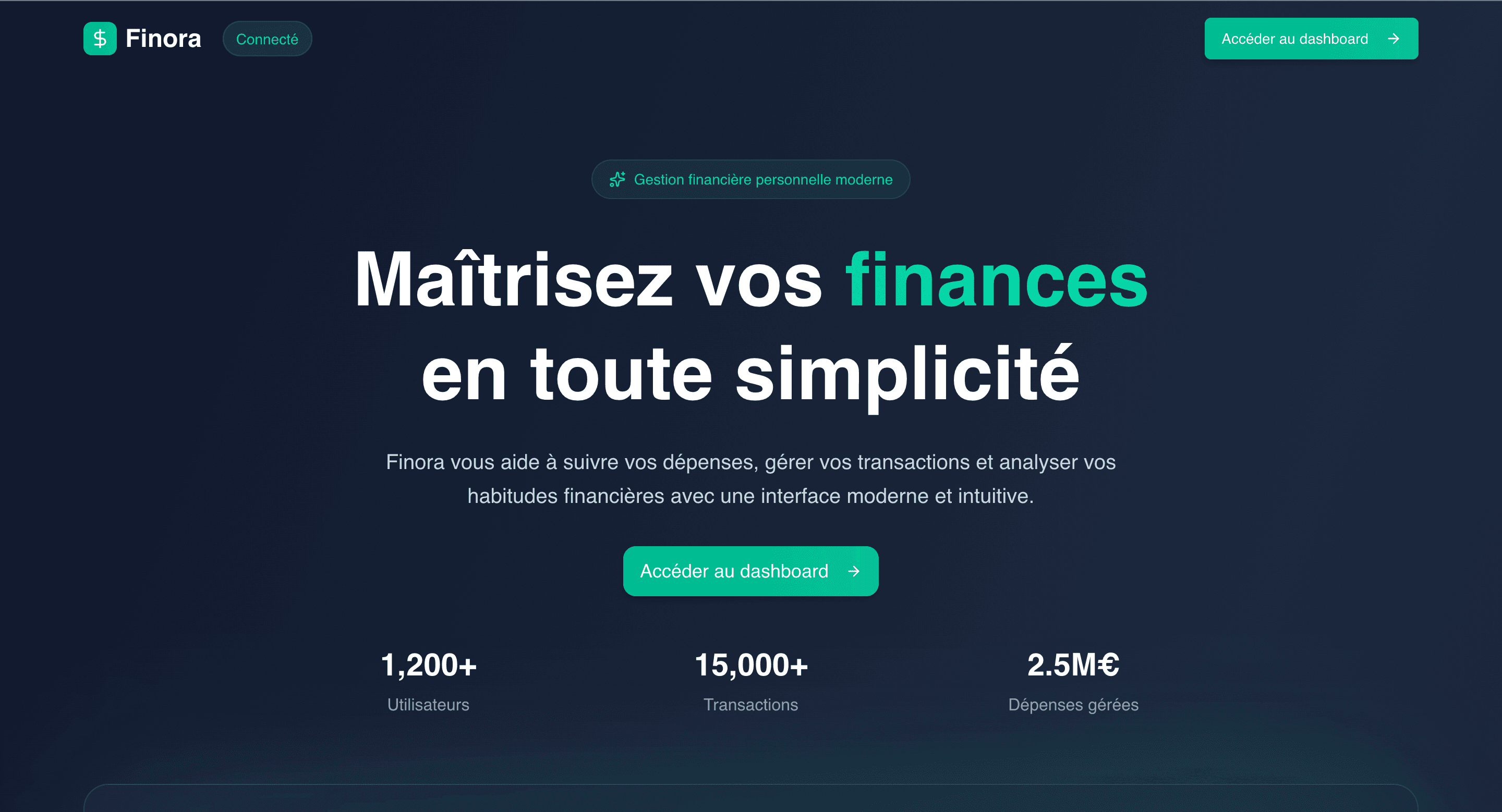 Finora - Projet développé par Nathan STAMPFLI