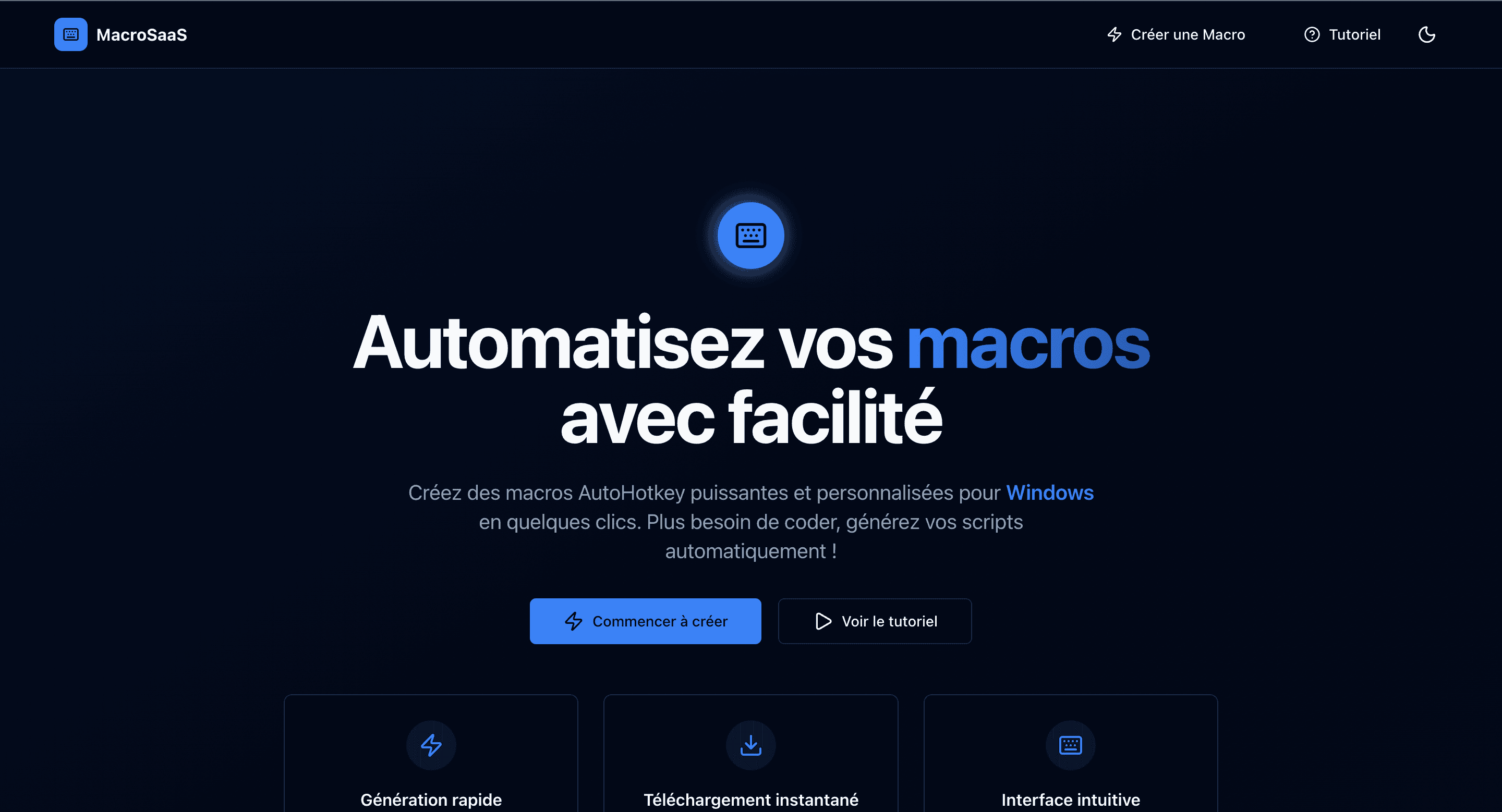 MacroSaaS - Projet développé par Nathan STAMPFLI